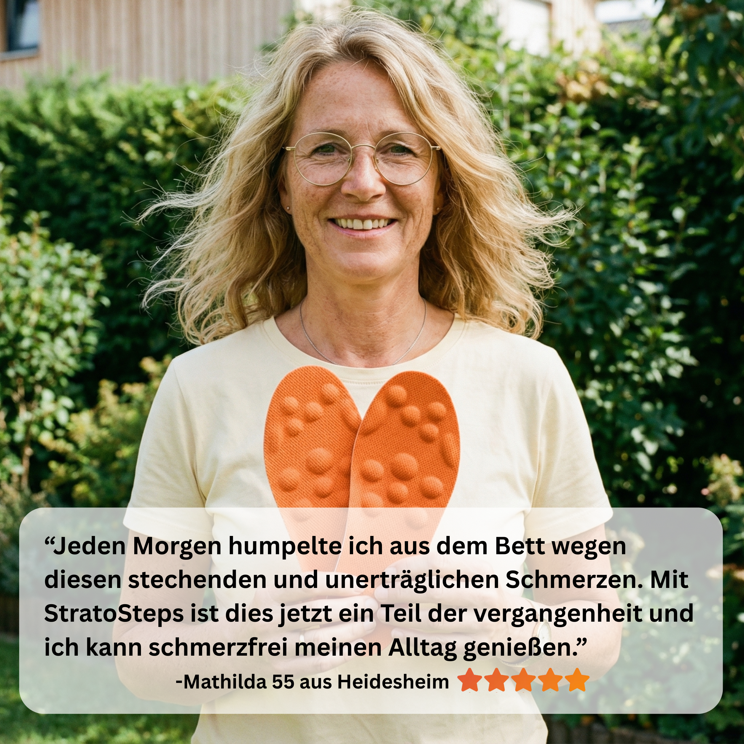 StratoSteps - Premium Memory Foam Einlegesohlen Orange